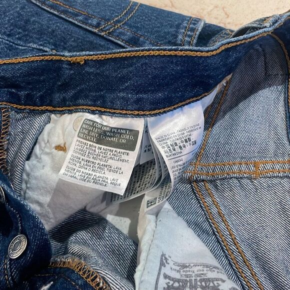 Levi’s short cutoff frayed denim shorts button fly SZ /4 - Picture 10 of 12